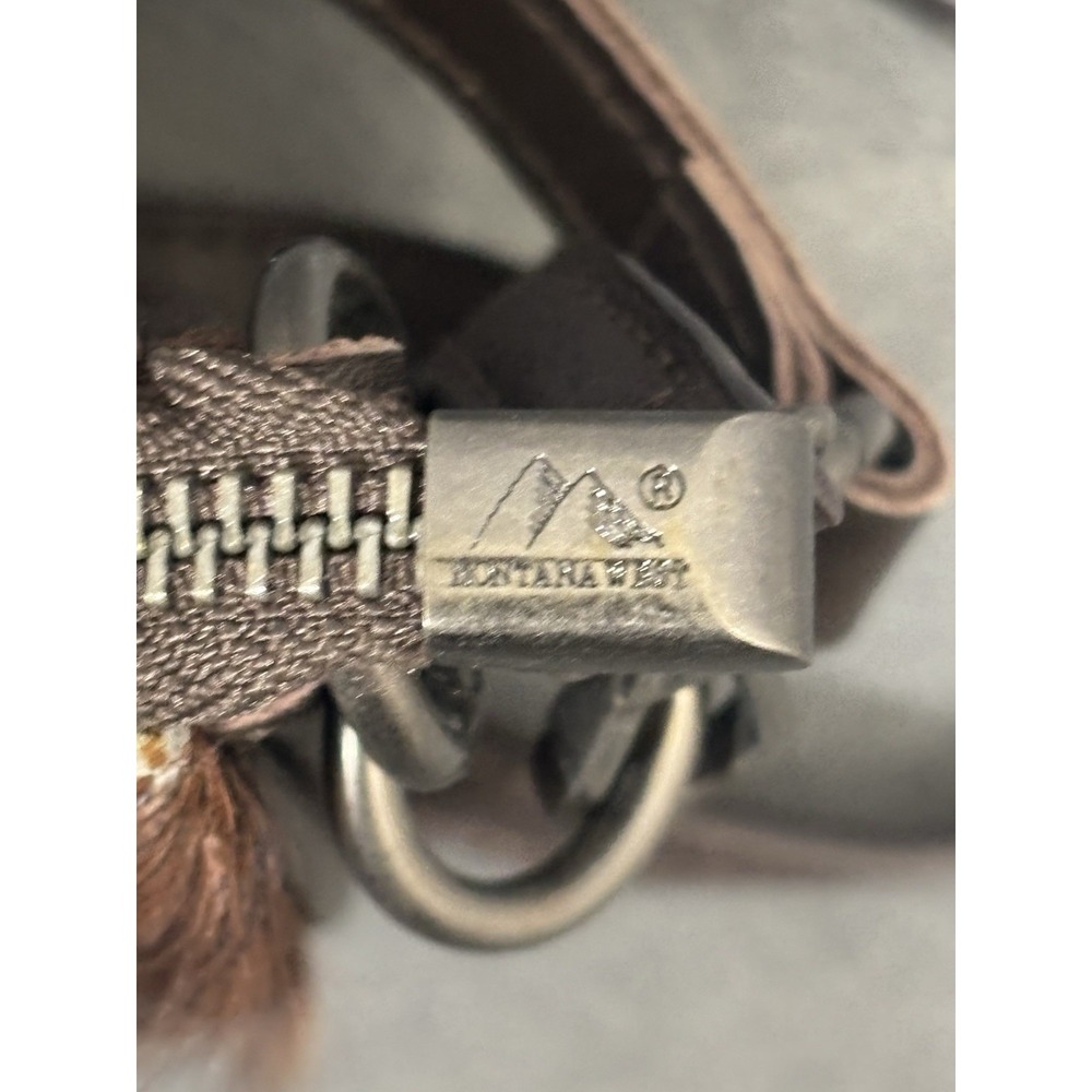 Montana West Crossbody Bag Womens Brown Genuine Leather Hair-On Hide Western - Picture 8 of 16